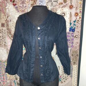 Black Button-Up Blouse